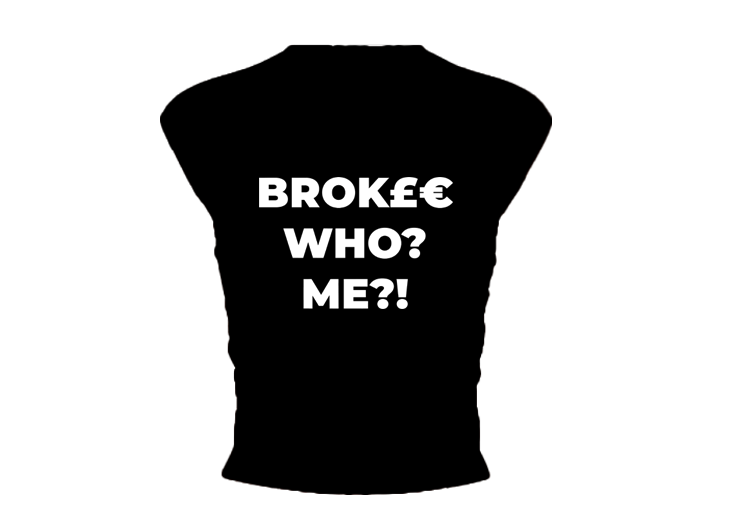 Broke babe tee - Black